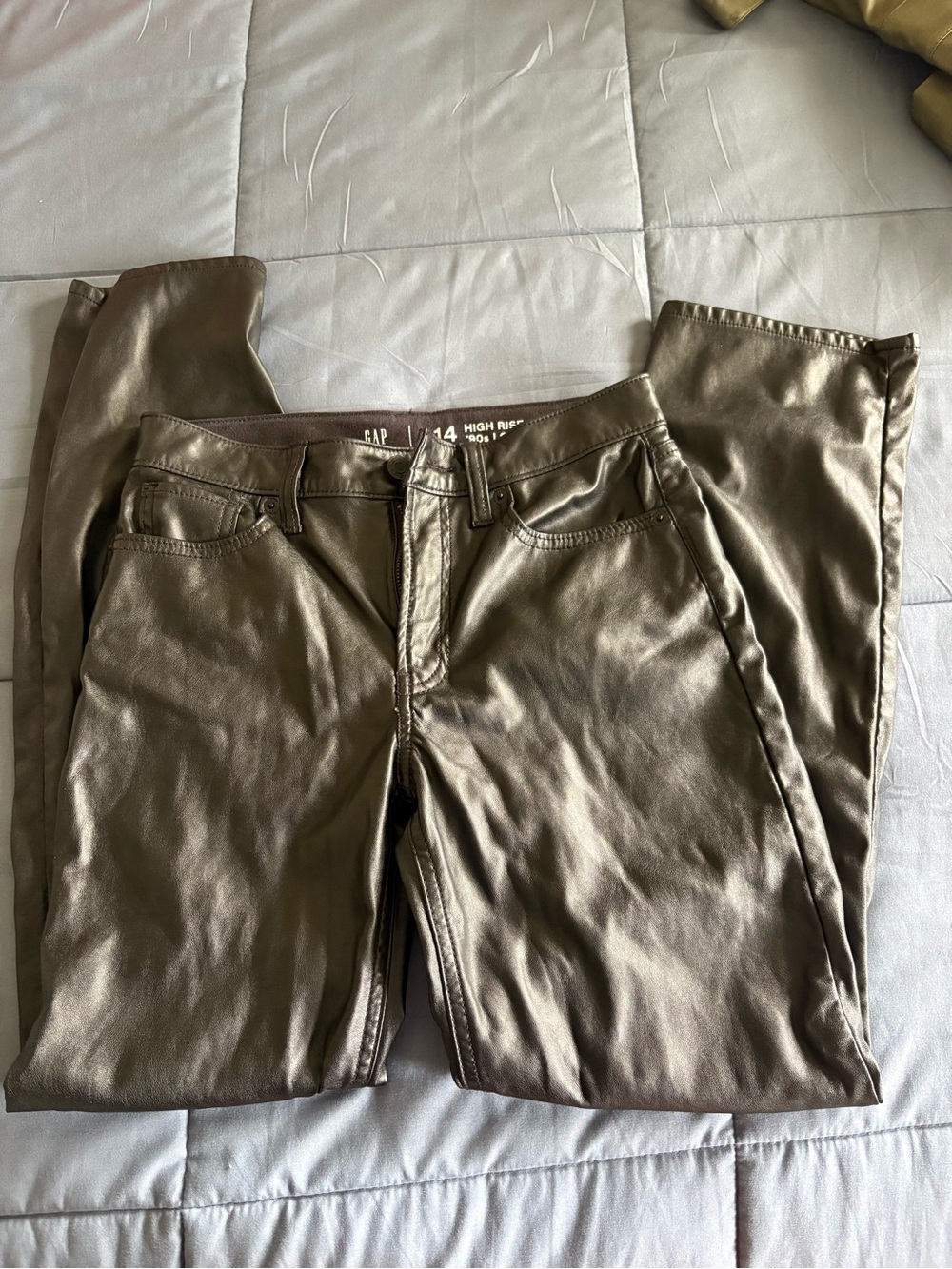 Girls GAP Metallic Brown Pants